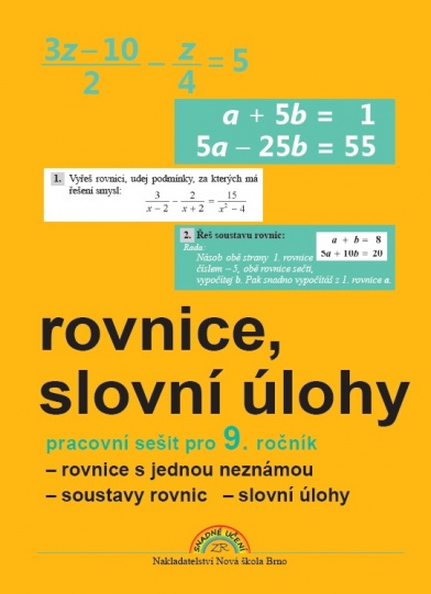 Algebra 9, Rovnice a slovní úlohy – pracovní sešit